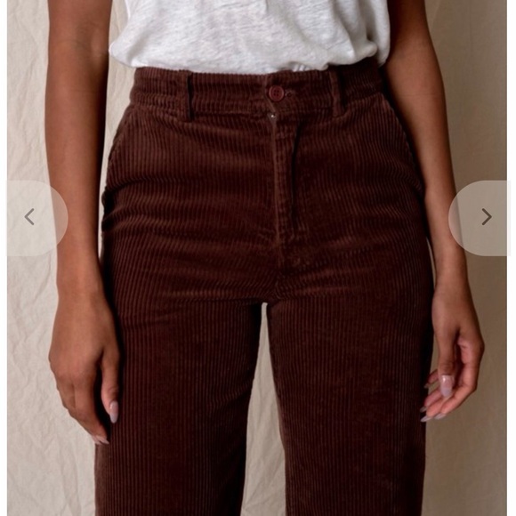 LACAUSA Jasper Trousers Chocolate Brown Corduroy Size 40 - Picture 2 of 9